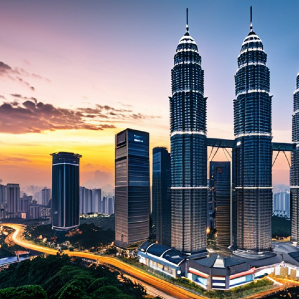 **A futuristic AI development lab in Malaysia**, with glowing digital interfaces showcasing efficient data processing and transfer learning in action. A pre-trained model represented as a robust foundational structure, rapidly adapting to new, specific tasks. Emphasize speed and resource optimization, with a subtle backdrop of a modern Malaysian cityscape, symbolizing cutting-edge local innovation.